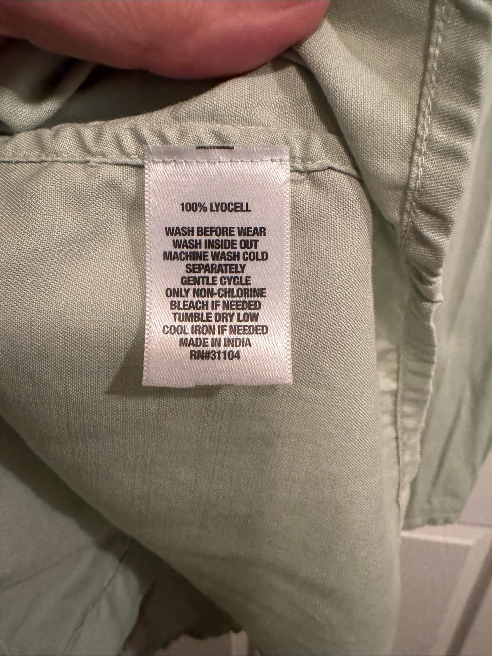 Wonderly Sz 2X Light Mint Sage Green Button-Up Tunic dress w/ breast pockets - Picture 8 of 8